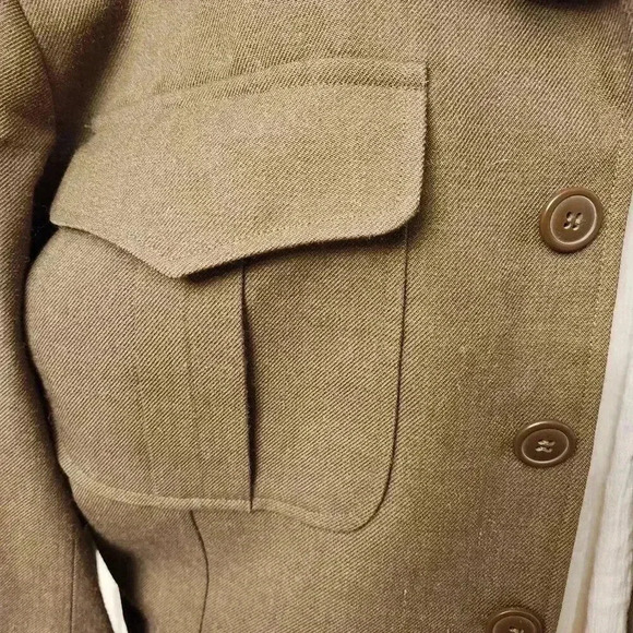WWII Reproduction Ike Jacket Wool Blend Field Coat 40R ATF Mfg Military - Picture 6 of 9